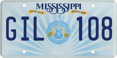 MS license plate GIL108
