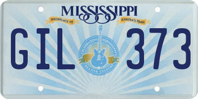 MS license plate GIL373