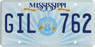 MS license plate GIL762