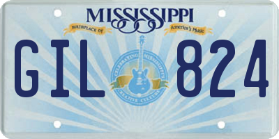 MS license plate GIL824