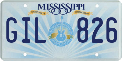MS license plate GIL826