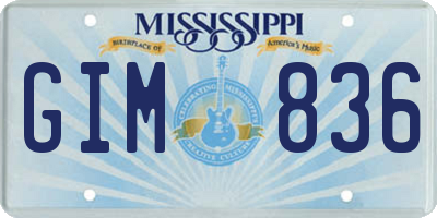 MS license plate GIM836