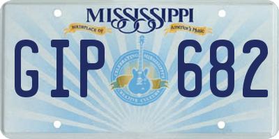 MS license plate GIP682