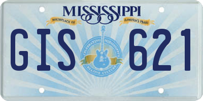 MS license plate GIS621