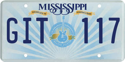 MS license plate GIT117