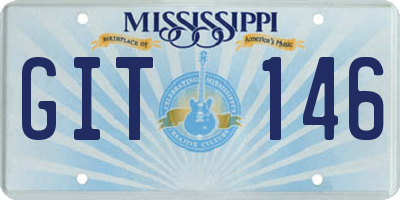 MS license plate GIT146