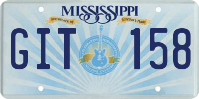 MS license plate GIT158