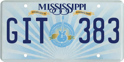MS license plate GIT383