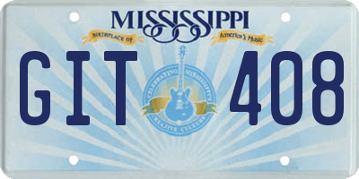 MS license plate GIT408