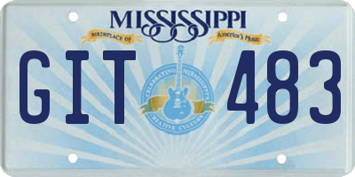 MS license plate GIT483