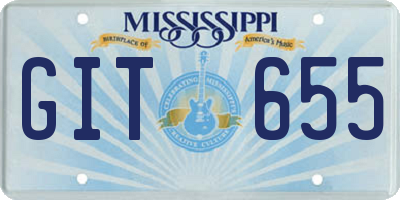 MS license plate GIT655
