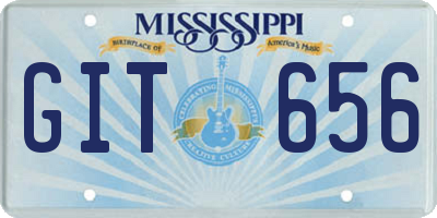 MS license plate GIT656