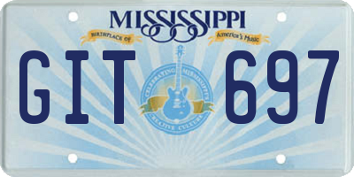 MS license plate GIT697