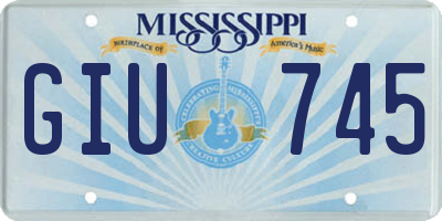 MS license plate GIU745