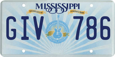 MS license plate GIV786