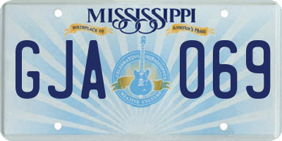 MS license plate GJA069