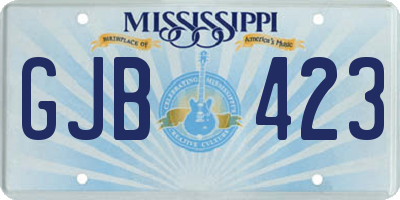 MS license plate GJB423