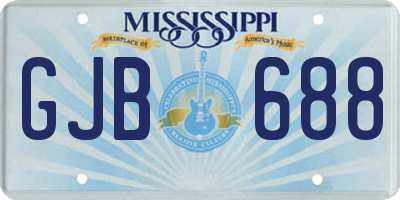 MS license plate GJB688