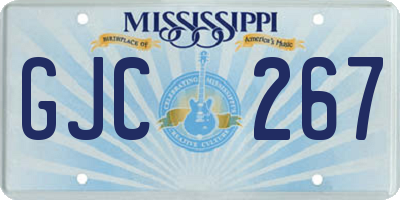 MS license plate GJC267