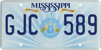 MS license plate GJC589