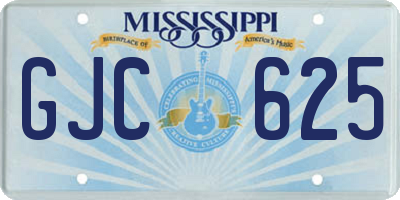 MS license plate GJC625