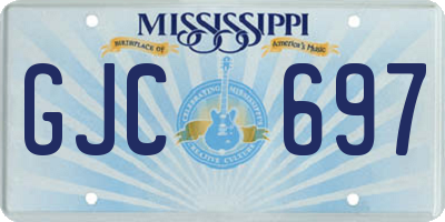 MS license plate GJC697