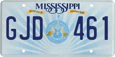 MS license plate GJD461