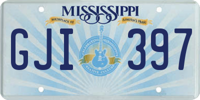 MS license plate GJI397