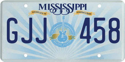MS license plate GJJ458