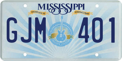 MS license plate GJM401