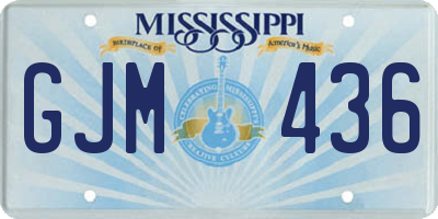 MS license plate GJM436