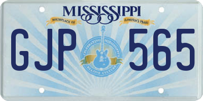 MS license plate GJP565