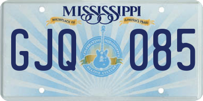 MS license plate GJQ085