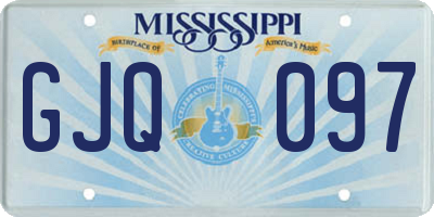 MS license plate GJQ097