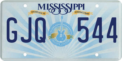 MS license plate GJQ544