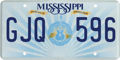 MS license plate GJQ596