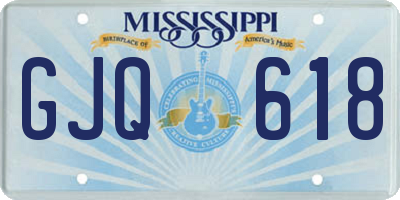 MS license plate GJQ618