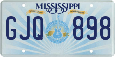 MS license plate GJQ898
