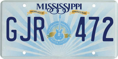 MS license plate GJR472