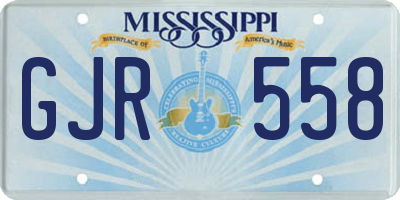 MS license plate GJR558