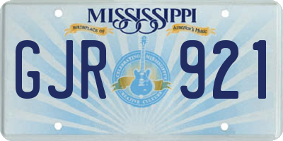 MS license plate GJR921