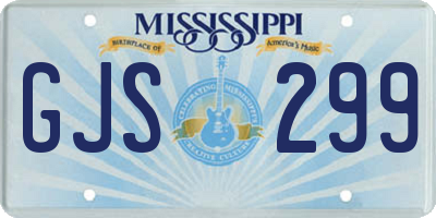 MS license plate GJS299