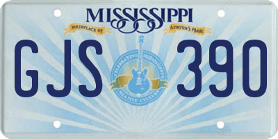 MS license plate GJS390