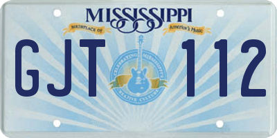MS license plate GJT112