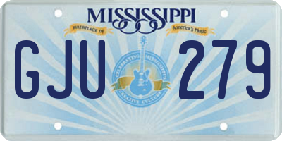 MS license plate GJU279