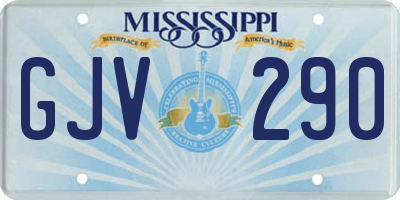 MS license plate GJV290