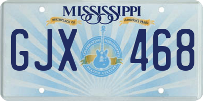 MS license plate GJX468