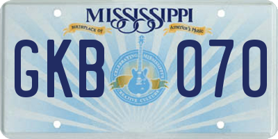 MS license plate GKB070