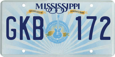 MS license plate GKB172