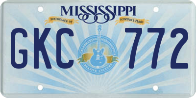MS license plate GKC772